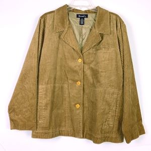 Denim & Co Tan Corduroy L/S Jacket (NWT) - Size 2X
